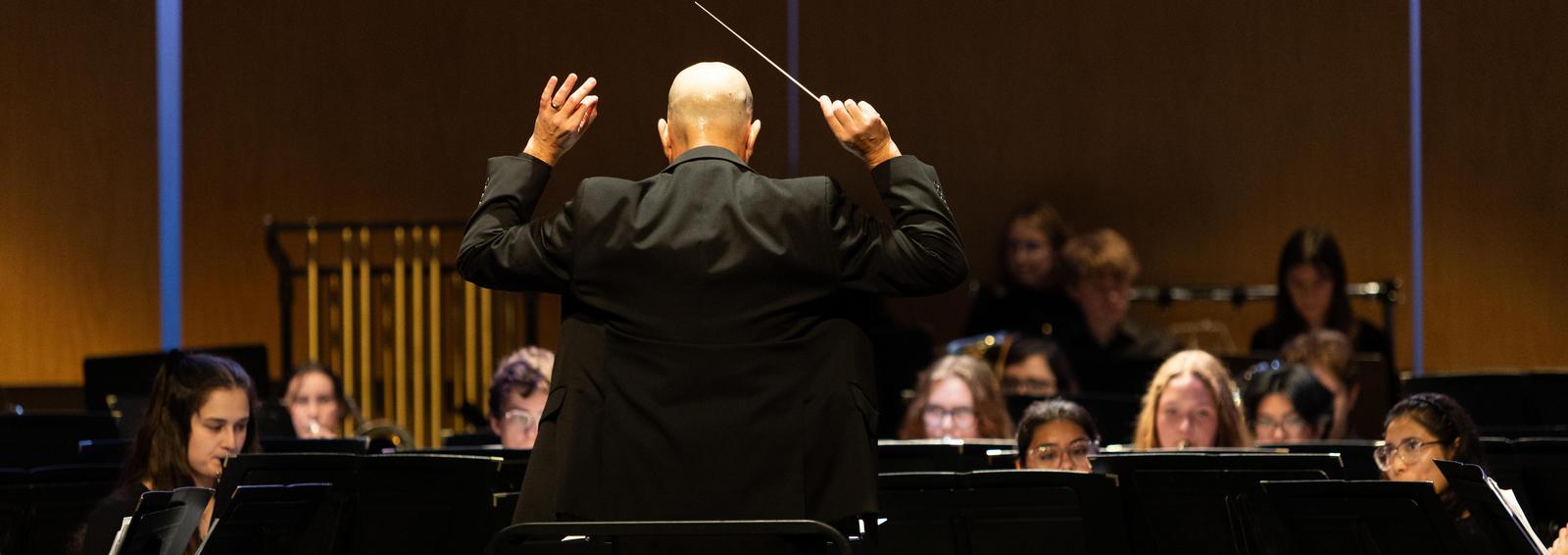 orchestra being conducted