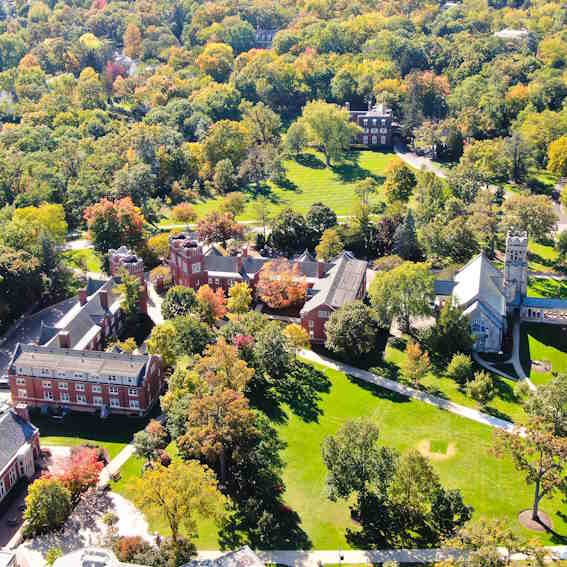 aerial view of campus