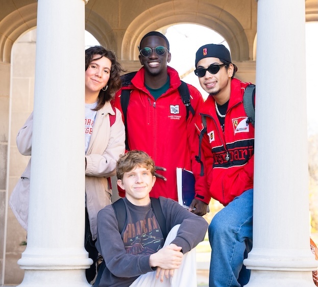 students in breezeway