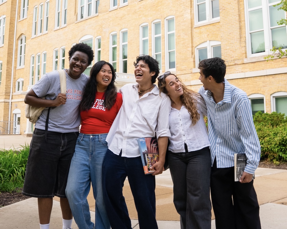 students on campus