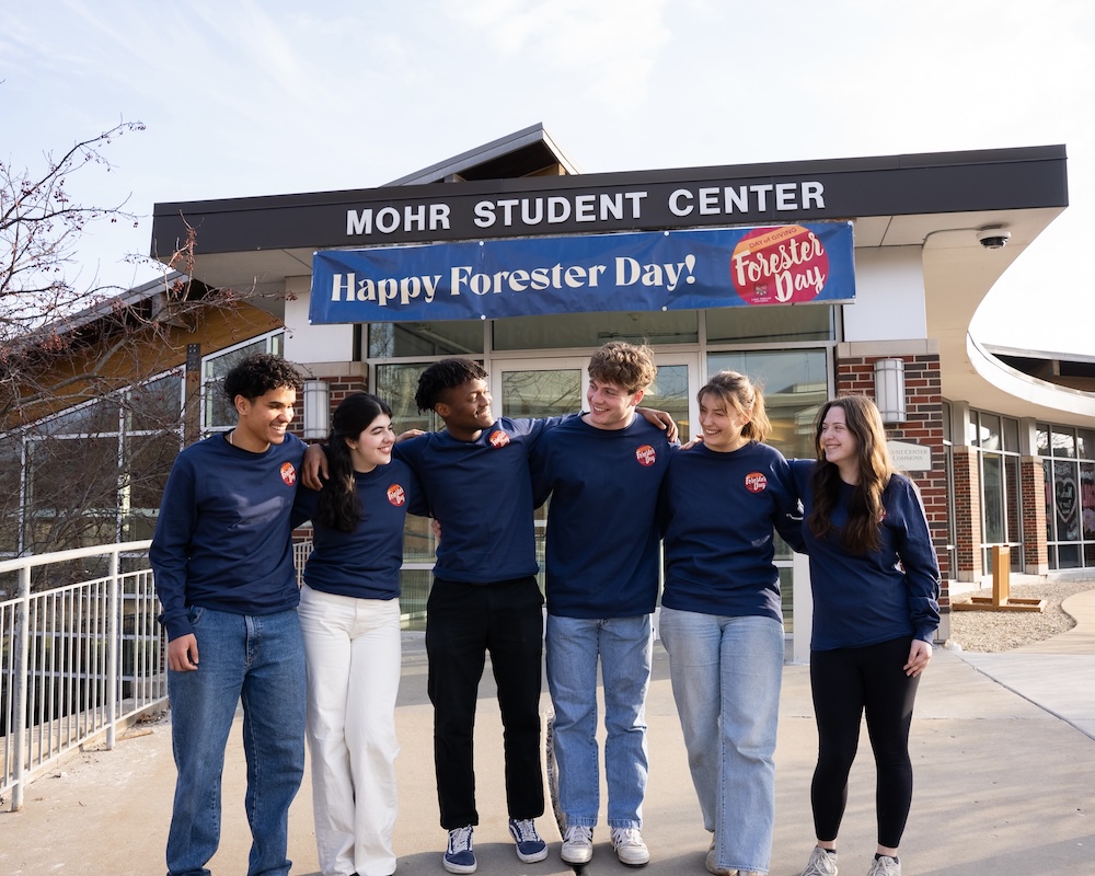students on forester day