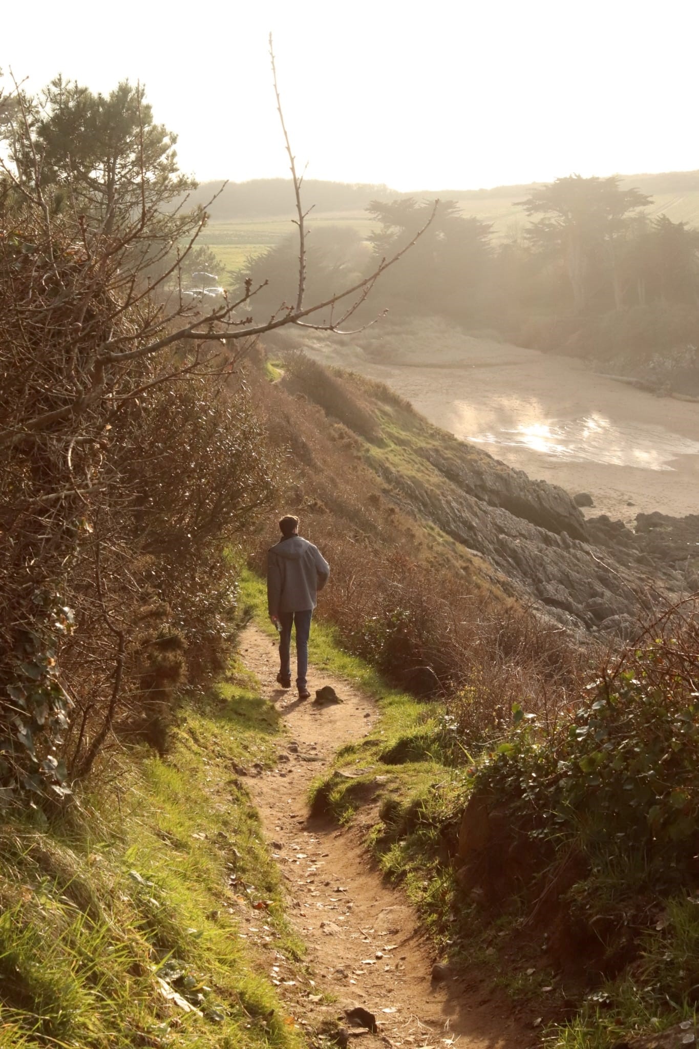 Connor hiking in Cancale