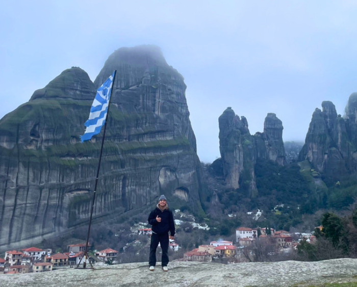 Diego at Meteora in northwestern Greece