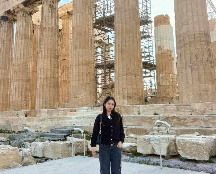 Rin at the Parthenon