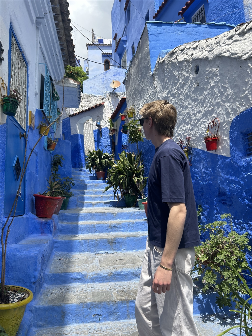 Visiting the famous blue city in Morocco