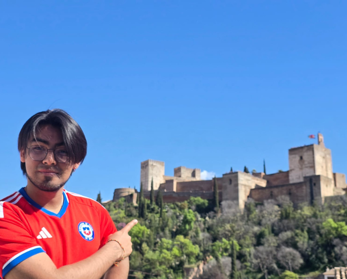 Enzo with the Alhambra in Granada