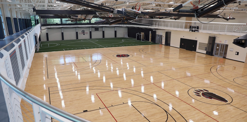 Track and basketball court