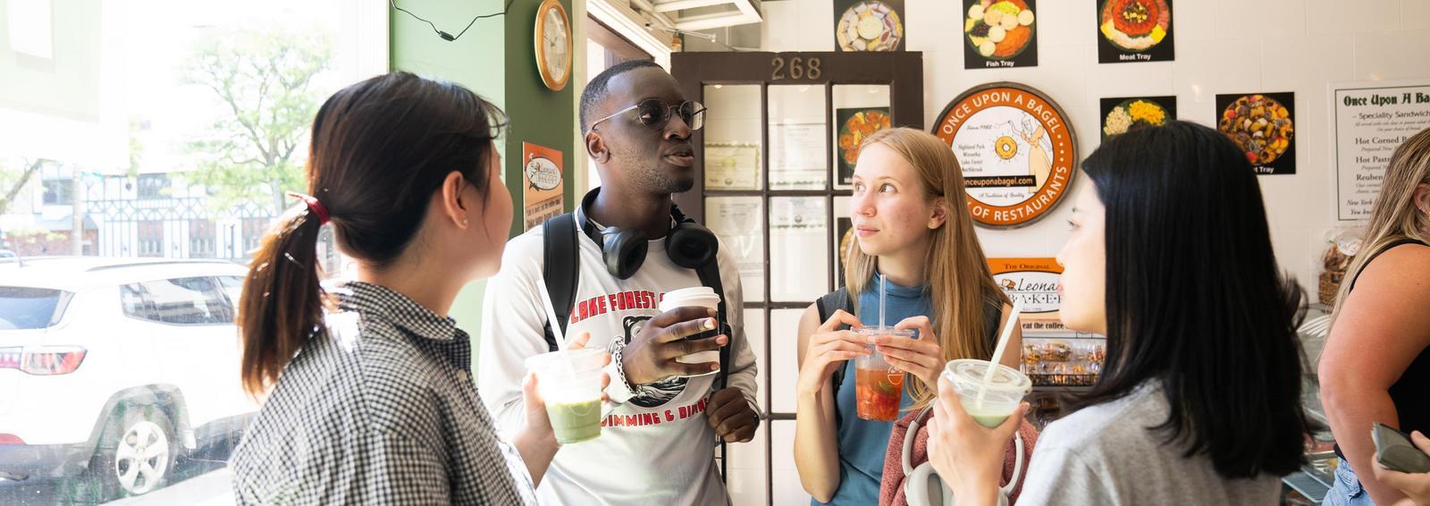 students on campus