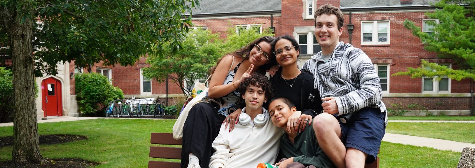 students on campus