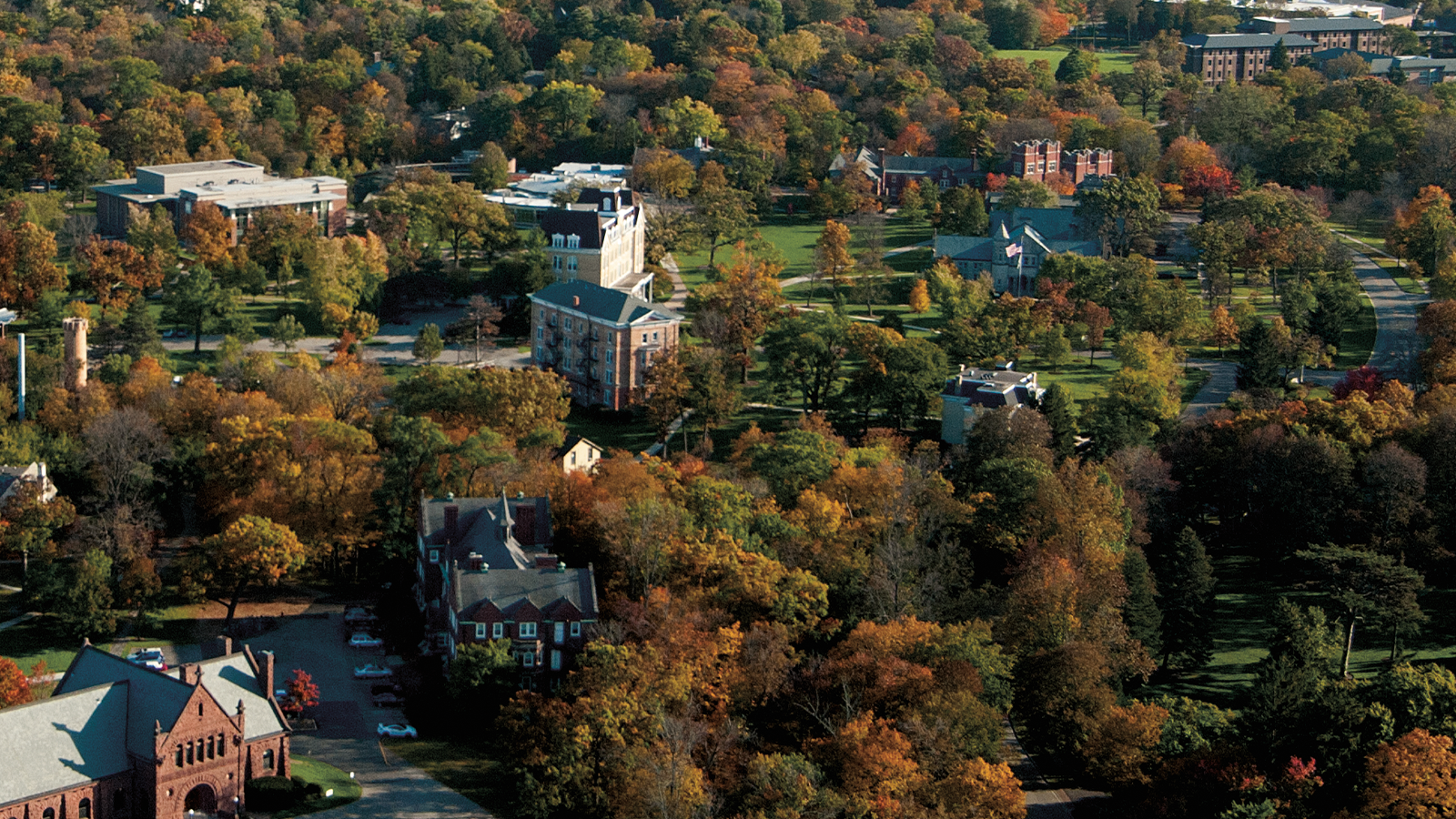 aerial view of campus
