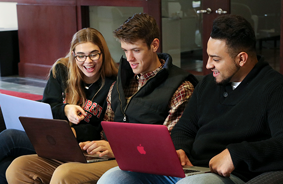 students working together