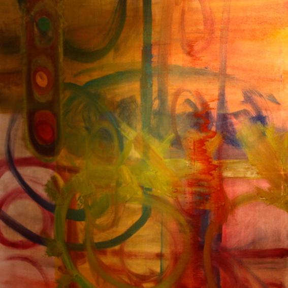 orange and red colors on a canvas