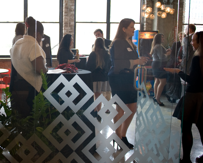 Photo of student talking in a room