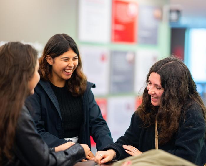 students laughing together