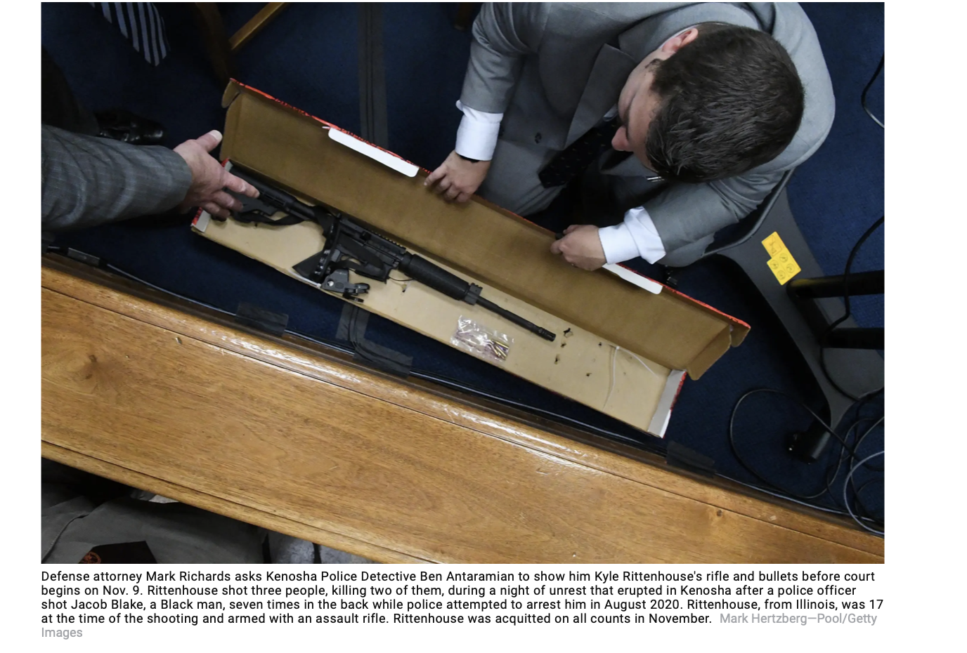 Mark Hertzberg's photo that was chosen as one of the top news photos of the year in 2021