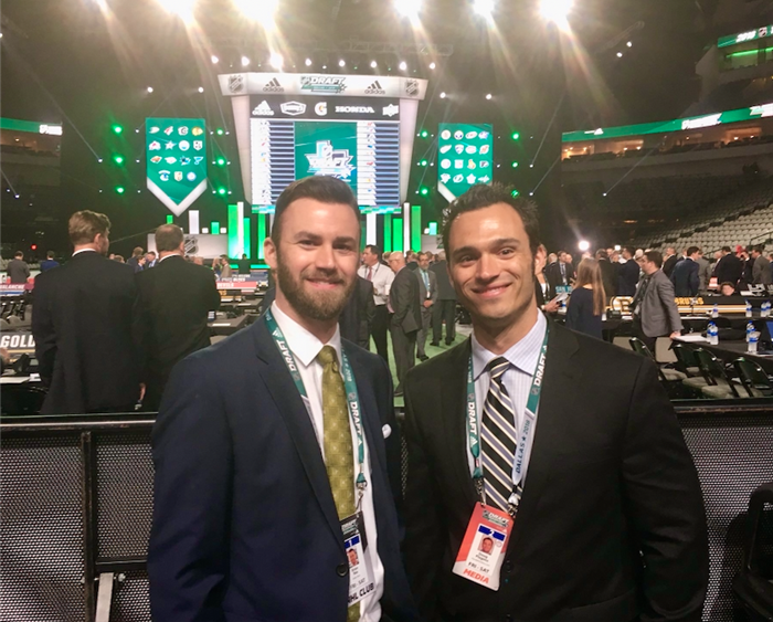 Two men at NHL draft
