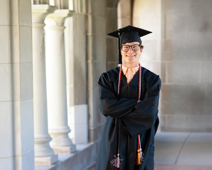 reece wearing cap and gown
