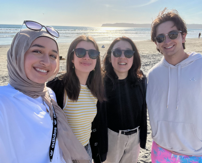 students in san diego at the beach