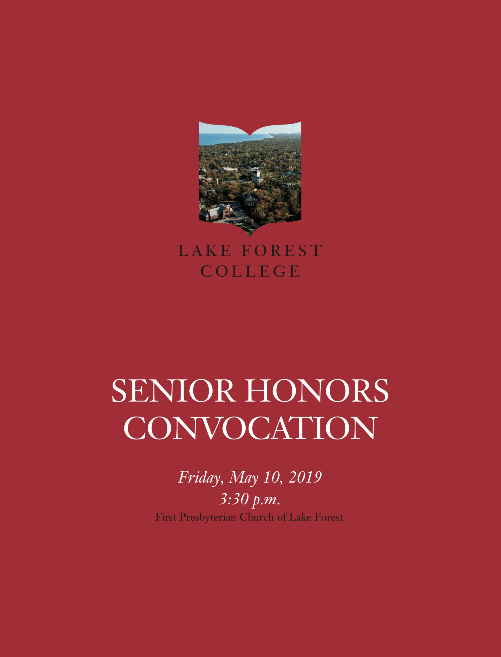 Convocation program cover