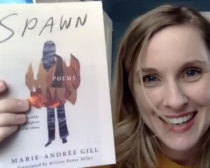 screenshot of literary translator in Zoom class