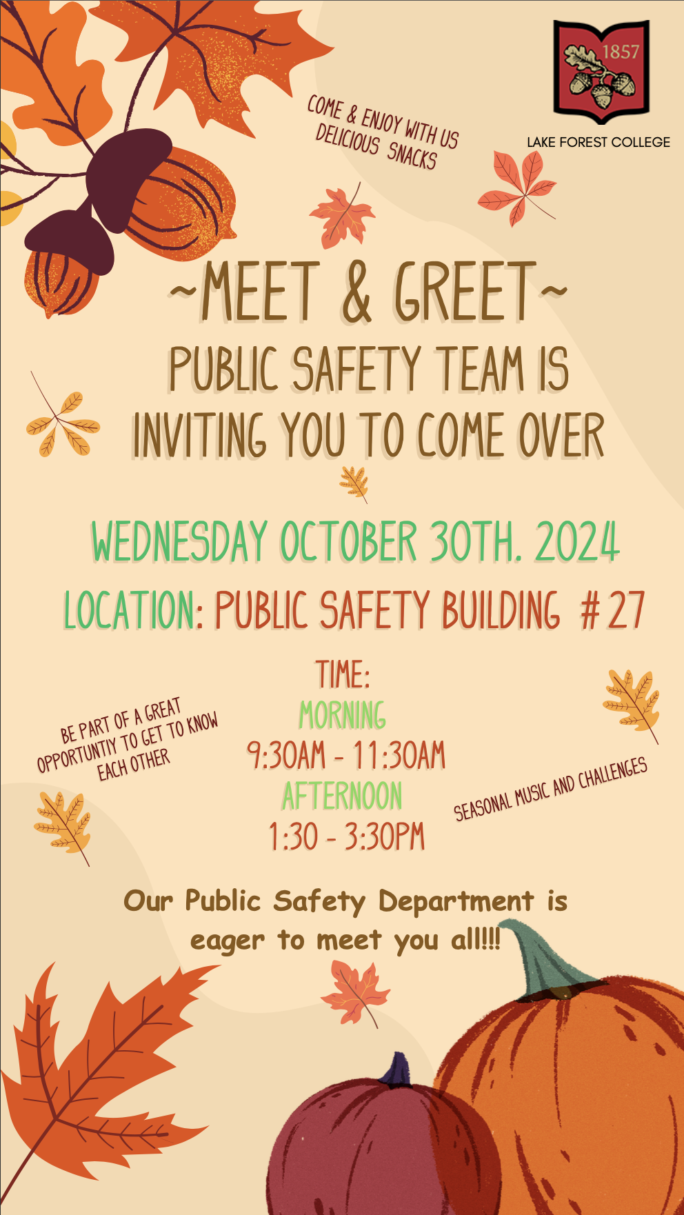 public safety meet and greet poster