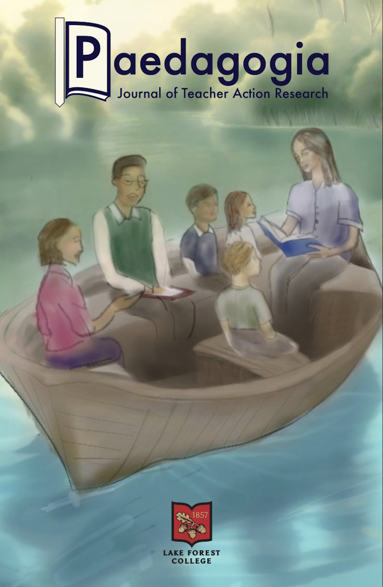 volume 5 cover - teachers reading to children in a rowboat