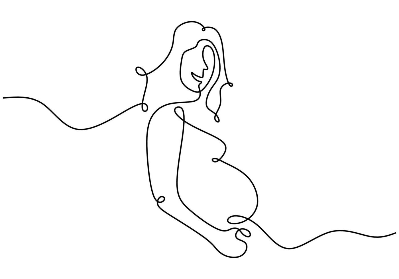 stylized silhouette of a pregnant person