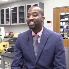 Pascal Accoh in lab 
