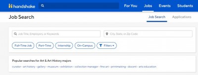 Job page on Handshake