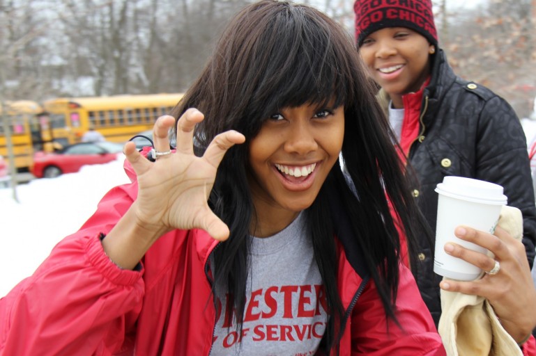 Lake Forest College students having fun