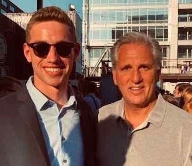 Wheeler '21 with House Minority Leader Kevin McCarthy. 